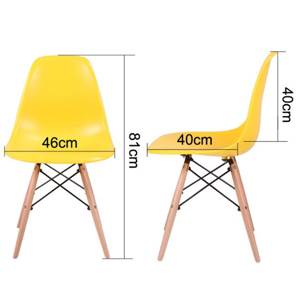 Bộ bàn ghế phòng ăn, phòng khách Eames 1 bàn vuông 4 ghế, phù hợp không gian nội thất gia đình, quán cafe, quán trà sữa