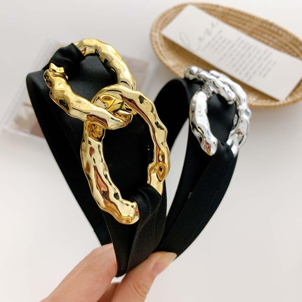 Danilo Băng Đô Cài Tóc Màu Đen Đơn Giản Phong Cách Punk|Son Môi Màu Sắc Thời Trang|Băng Đô Nhung Màu Sắc Phối Chuỗi Xích Kim Loại Thời Trang Cho Nữ