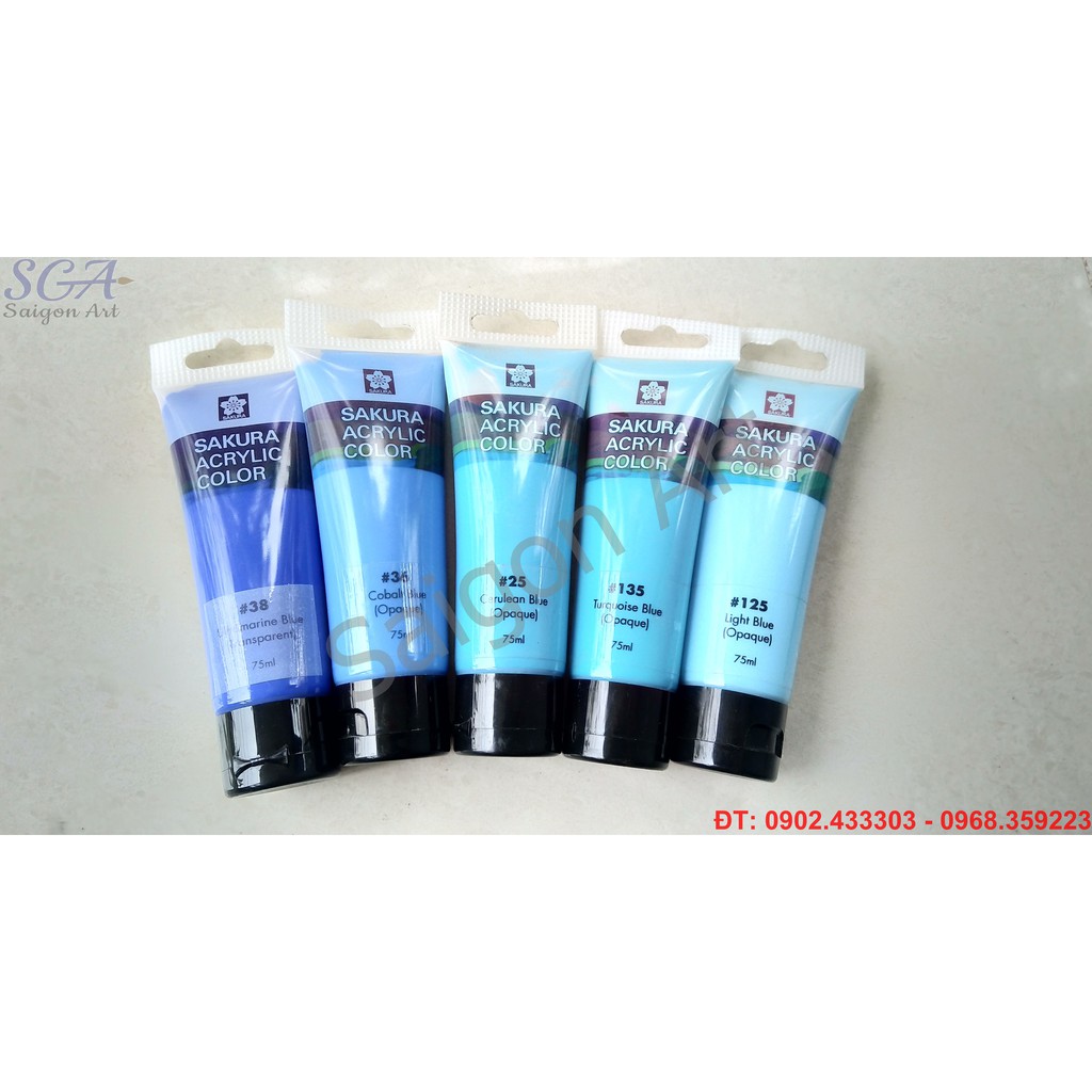 Màu Acrylic Nhật Bản SAKURA tuýp lớn 75ml