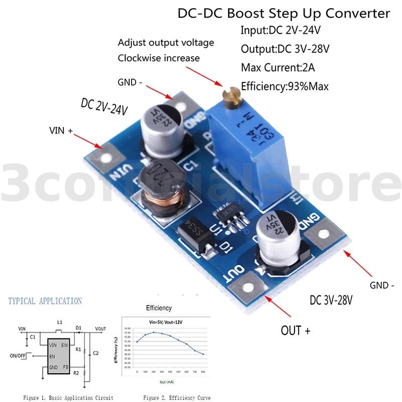 Mô Đun Tăng Áp XH-M415 Từ 2A 2V-24V Sang 3V 5V 6V 9V 12V 19V DC-DC