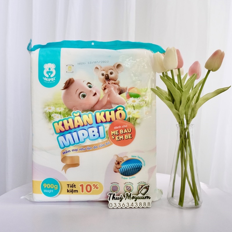 Khăn khô đa năng cao cấp Mipbi 600g, 900g