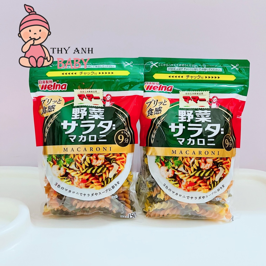 Nui Xoắn Rau Củ Macaroni Nisshin Nhật Bản