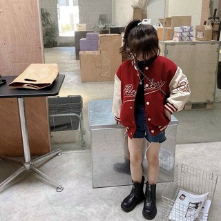 áo khoác bomber màu đỏ cho bé