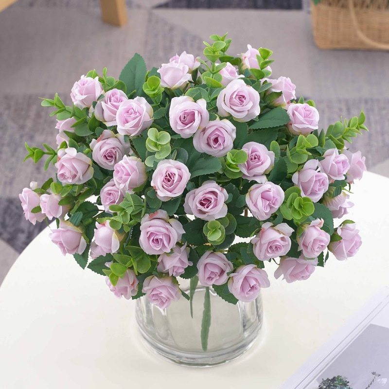 Bó 11 Hoa Hồng Giả Bằng Nhựa Dùng Trang Trí Tiệc Cưới