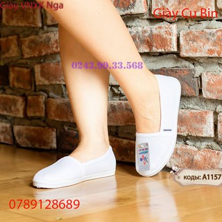 Giày Slip on nữ giá rẻ Anh Khoa A115-7 - Sợi dệt cao cấp dạng lưới có lớp lót cotton mềm