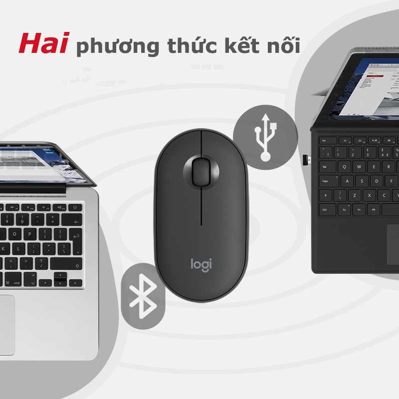 Chuột không dây Logitech Pebble M350 - Kết nối Bluetooth