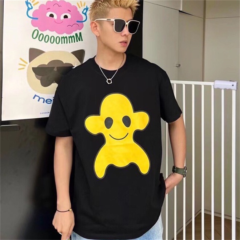 Burberr*áo Thun Tay Ngắn In Hình Quái Vật Nhỏ Cổ Điển Vui Nhộn Chất Lượng Cao Đơn Giản Cho Cặp Đôi