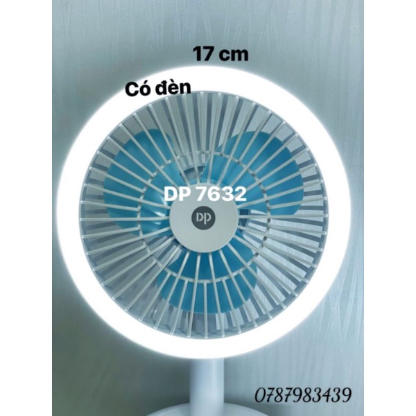 Quạt Sạc Tích Điện Để Bàn DP-7632