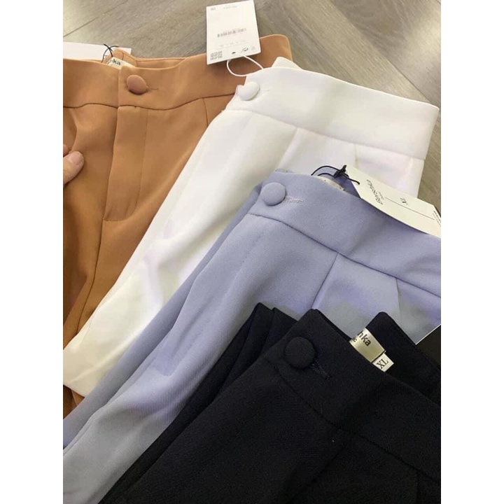 Quần Tây Âu Baggy Cúc Bọc Vải MerCy | Hàng Đẹp| Chất Vitex . Cạp Cao