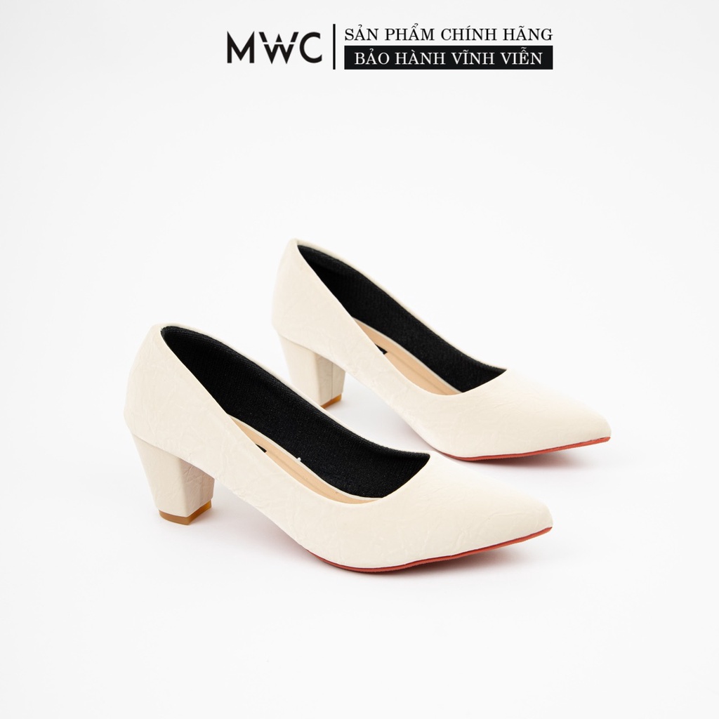[Mã SKAMFS185M giảm 10% đơn 100K] Giày Cao Gót MWC Đế Vuông 7CM Mũi Nhọn Basic Trẻ Trung Thanh Lịch NUCG-3978