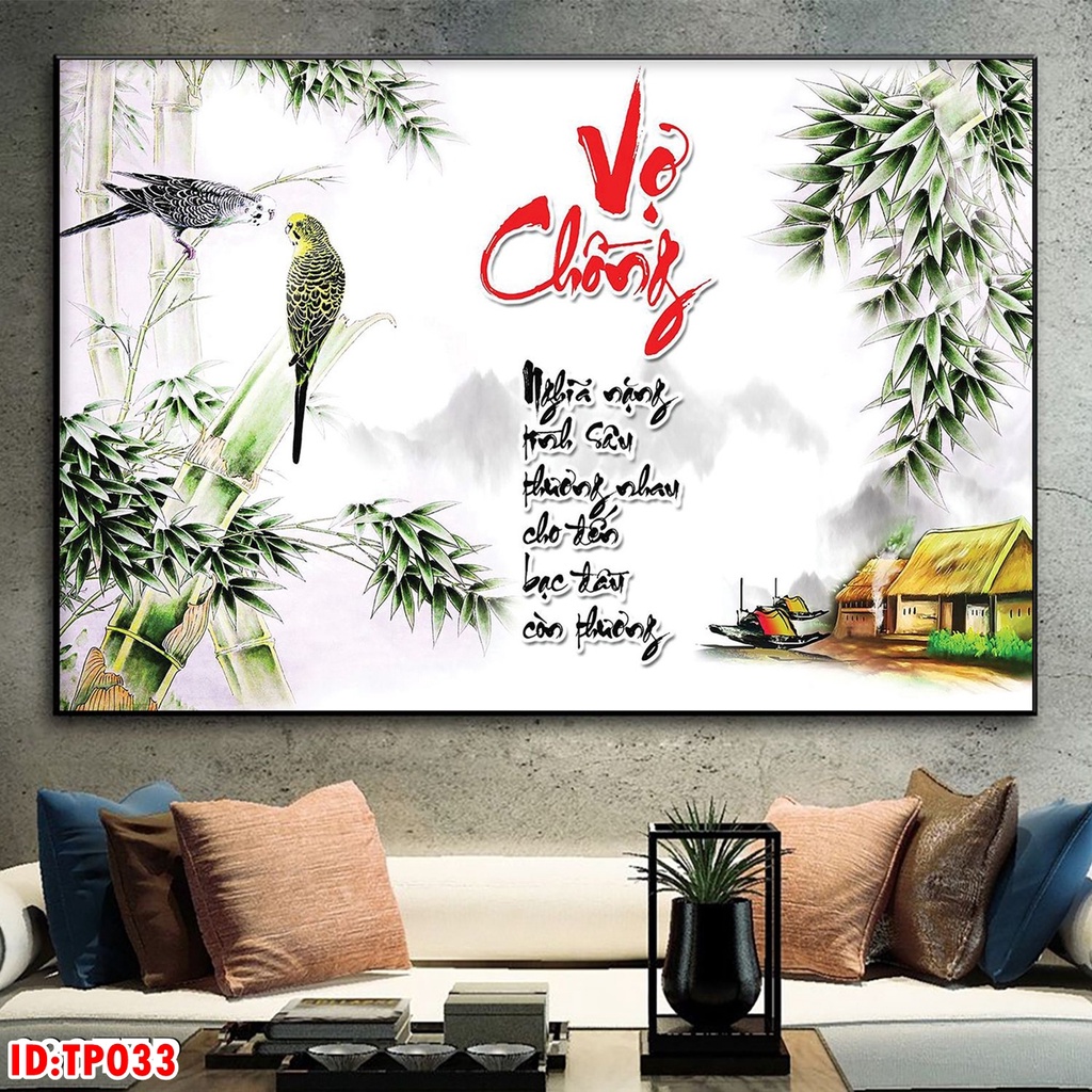 Tranh chữ thư pháp vô cùng ý nghĩa, Tâm - Nhẫn - Cuộc Sống...tranh tráng gương 5D siêu bóng, siêu đẹp.