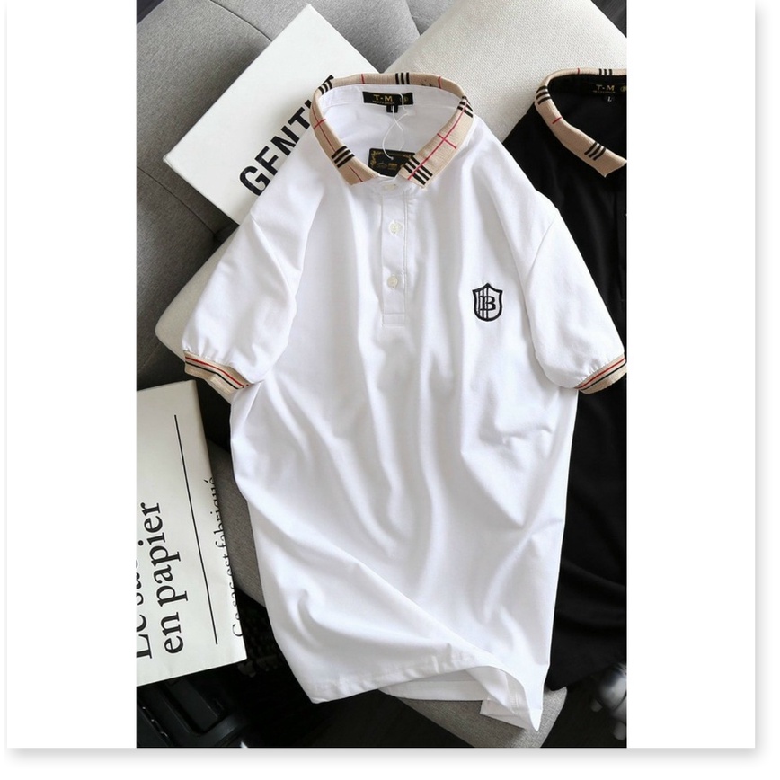 ÁO THUN NAM CỔ TRỤ PHỐI CỰC ĐẸP , SANG CHẢNH ,THỜI TRANG CHO AE KHANH AN