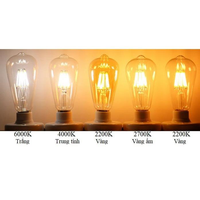 Bộ 3 dây đèn thả cổ điển Vintage bóng đèn trang trí Edison ST64 4W