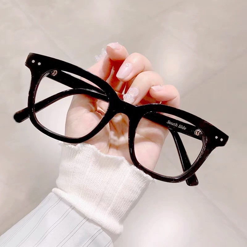 [clip chính chủ ảnh thật] kính gọng nhưa cận bernie kính mắt gọng nhựa chữ v