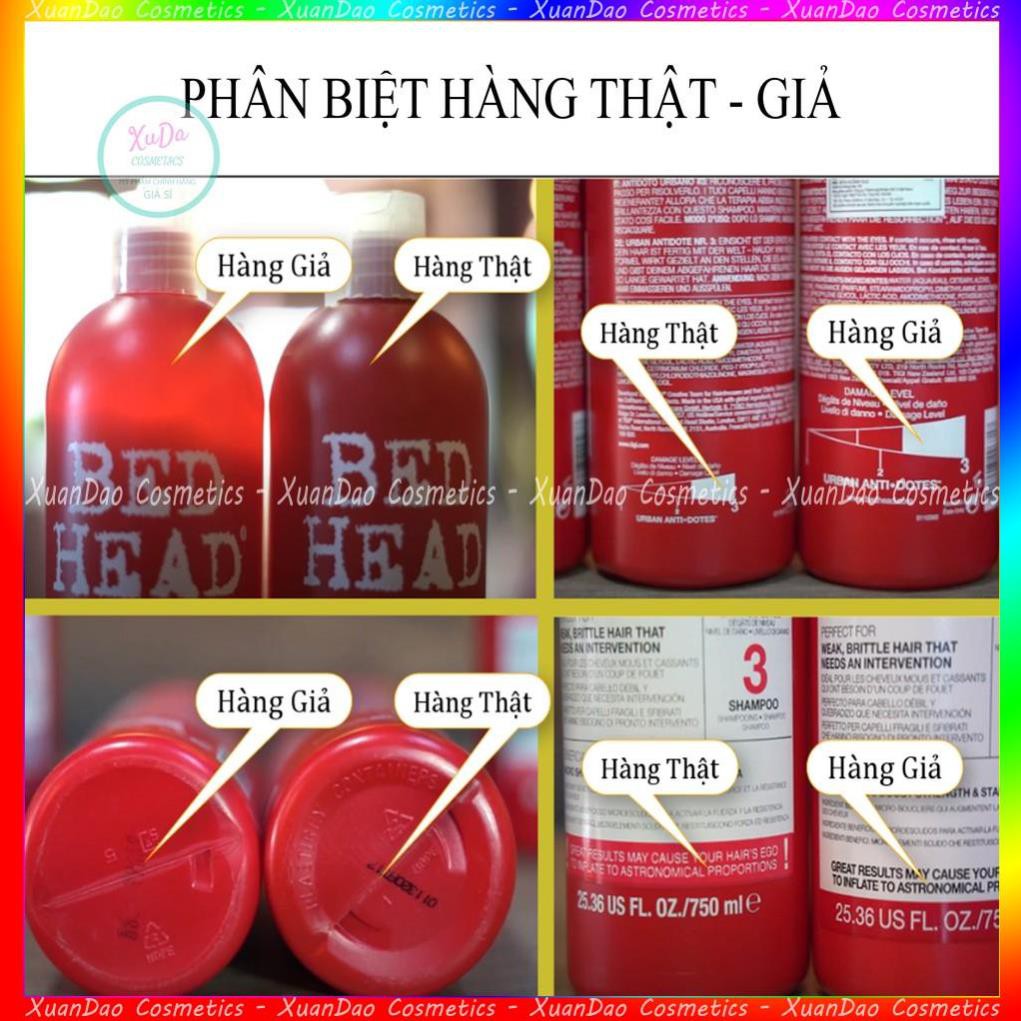 [XẢ HÀNG]  Bộ Dầu Gội TIGI Đỏ - TiGi Bed Head 1500ml/Cặp Gội Xả Phục hồi tóc hư tổn cấp độ 3 Cam Kết Chính Hãng