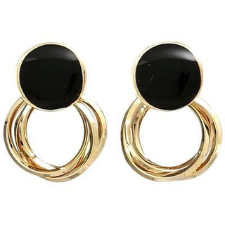 Korean style irregular three circle earrings