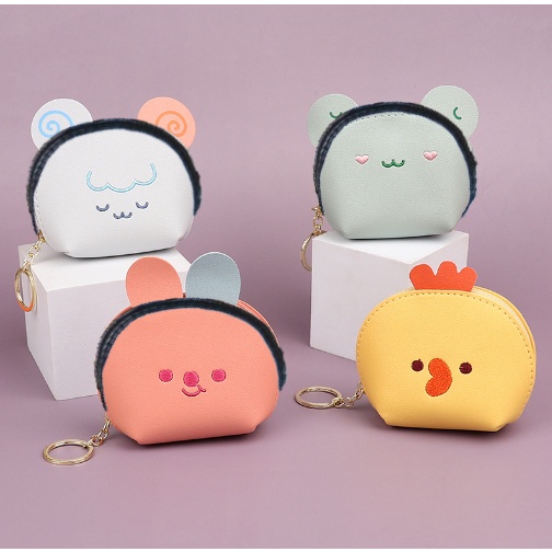 Móc khoá da dẹt cute dễ thương