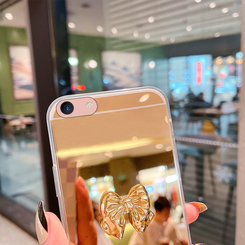 Ốp Điện Thoại Tráng Gương Viền Mềm Thời Trang Cho OPPO A57 A39 A37 A59 F1S F5 A73 A79 F7 A3