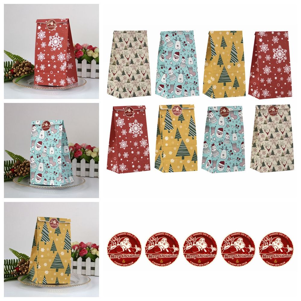 24/48 Túi đựng bánh quy chủ đề giáng sinh đáng yêu tùy chọn