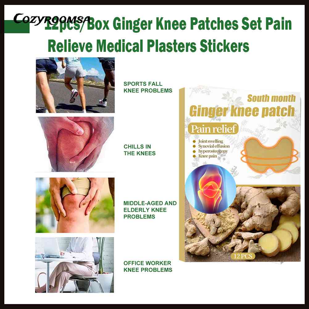 Hộp 12 Miếng Dán Thạch Cao Gừng Giảm Đau Hiệu Quả
