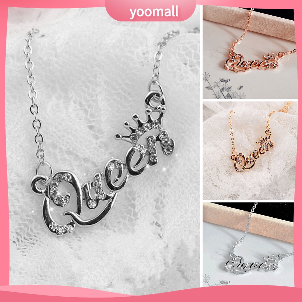 Ở stcok| Vòng cổ Mặt Vương Miện Đính Đá Lấp Lánh Sang Trọng
