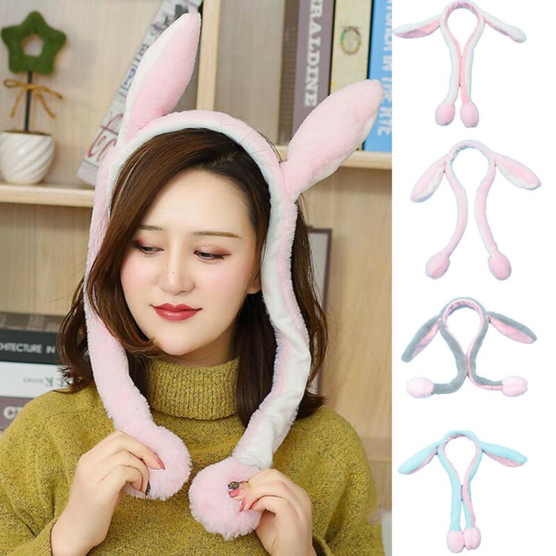 Băng Đô Tai Thỏ Chuyển Động Được Dễ Thương Cho Người Lớn Và Trẻ Em