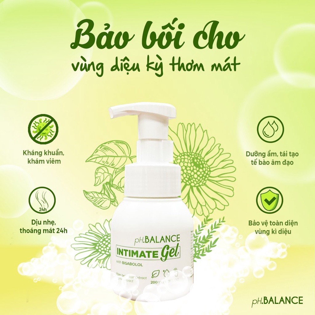 DUNG DỊCH VỆ SINH PHỤ NỮ: pH BALANCE INTIMATE GEL 100ml - SẠCH SẼ BÊN NGOÀI - DỊU DÀNG BÊN TRONG - KHÔNG XÀ PHÒNG