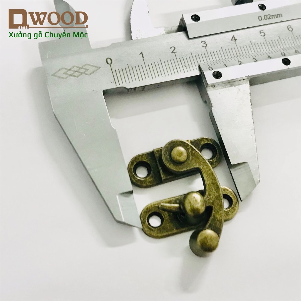 Bộ khóa giả cổ Dwood màu vàng đồng trang trí hộp tủ