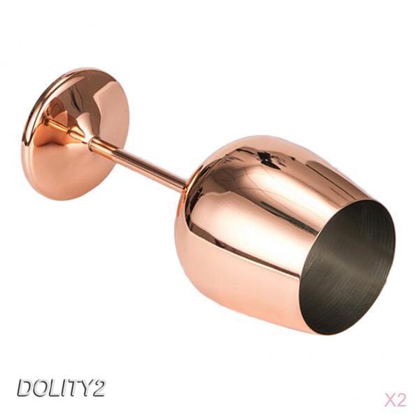 2pcs/set Stainless Steel Wine Glasses for White Red Wine Cocktail with Stem