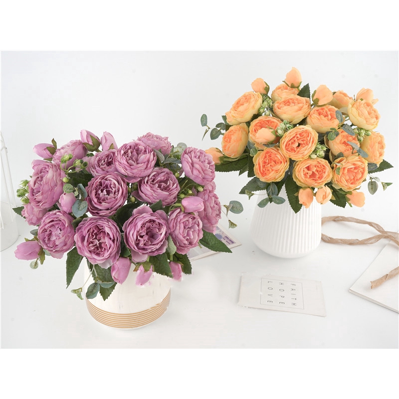 Hoa mẫu đơn giả trang trí không gian độc đáo