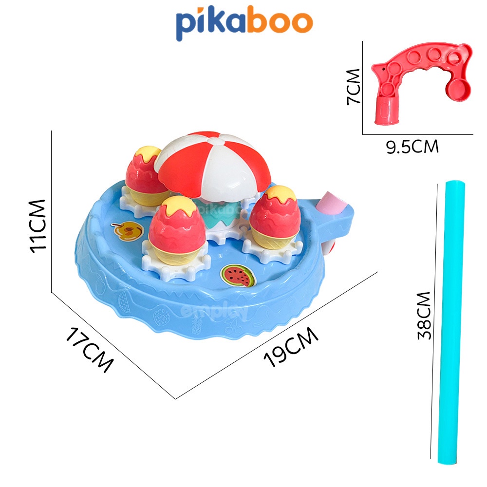(Summer Sale 50%) Đồ chơi xe đẩy Pikaboo hình con ngựa, xe kem, kì lân ngộ nghĩnh, chuyển động vui mắt và có âm thanh