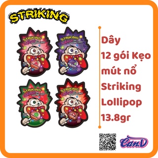Dây 12 gói Kẹo mút nổ Striking Lollipop 13.8gr