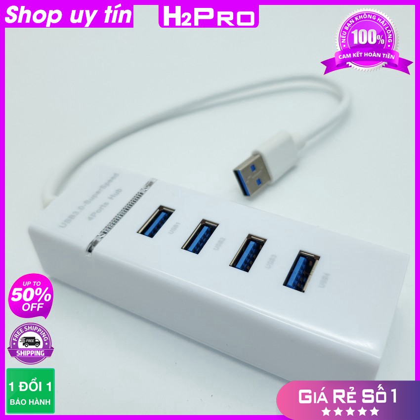 [RẺ VÔ ĐỊCH] Bộ chia 4 cổng USB 3.0 H2PRO, dây dài 30cm, truyền tải tốc độ cao 5GBPS