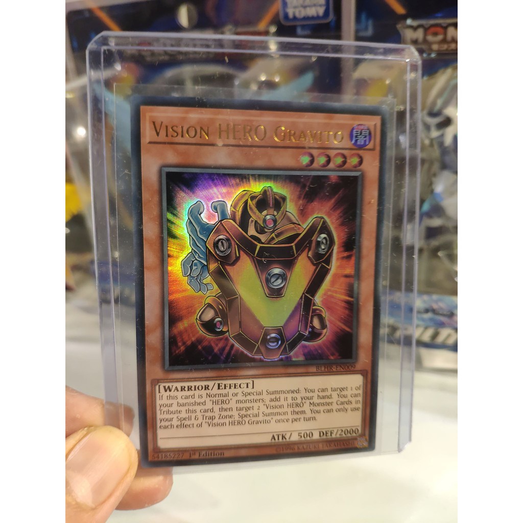 Lá bài thẻ bài Yugioh Vision Hero Gravito – Ultra Rare - Tặng bọc bài nhựa bảo quản