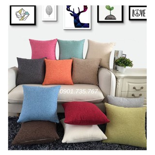 Gối tựa lưng vải Gai bố 43x43cm