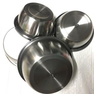 Thau trộn Inox 304 cao cấp. Size 22-24-26-28-30-32-34-36-38-40cm .siêu bền, tuyệt đối an toàn cho sức khỏe