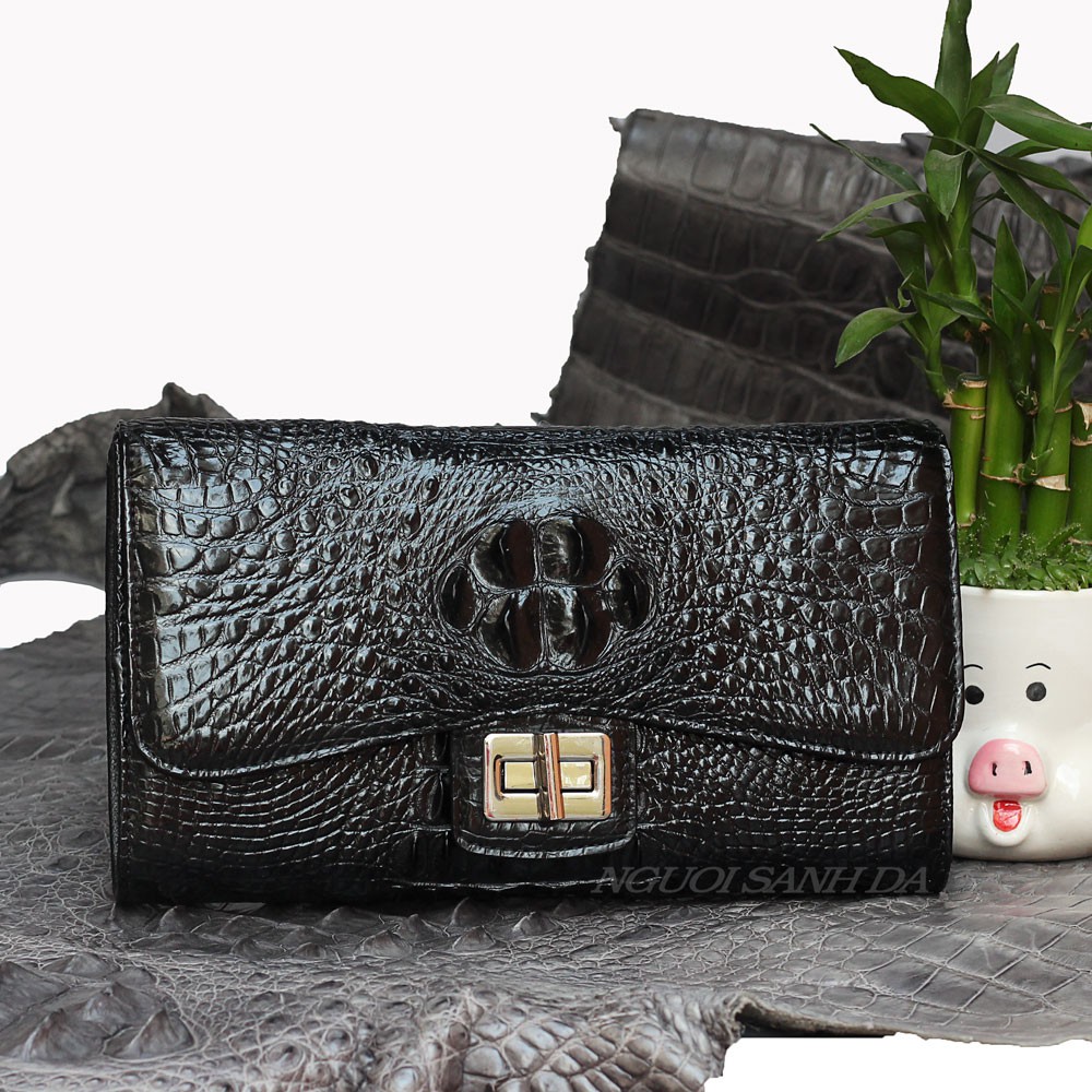 Túi nữ da cá sấu chính hãng NGƯỜI SÀNH DA  -Hàng tận xưởng, tặng kèm nước đánh bóng