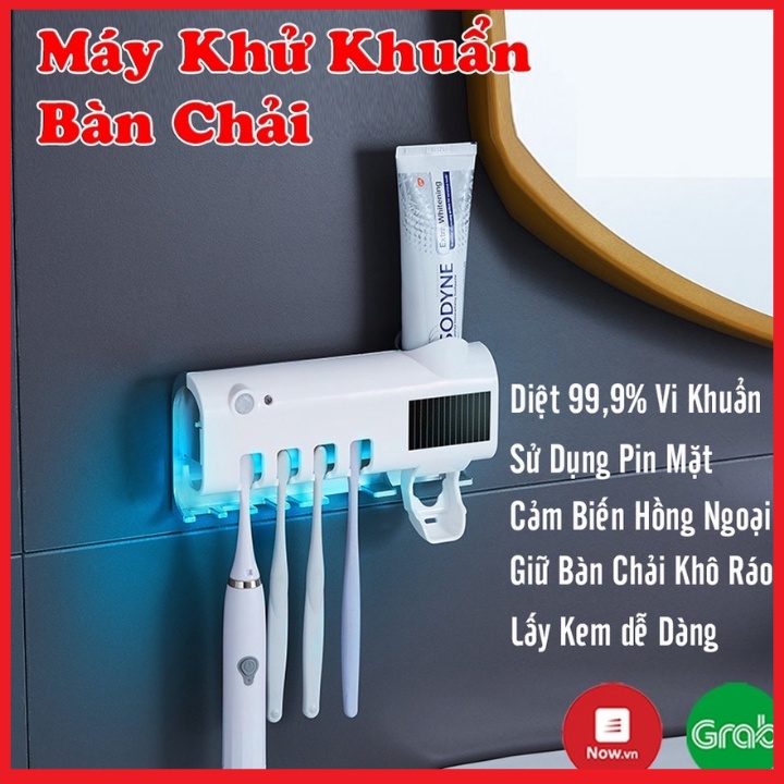 Máy khử khuẩn tiệt trùng bàn chải bằng tia UV-Giá treo sạch 99% vi khuẩn,an toàn thông minh-Bảo hành 12 tháng