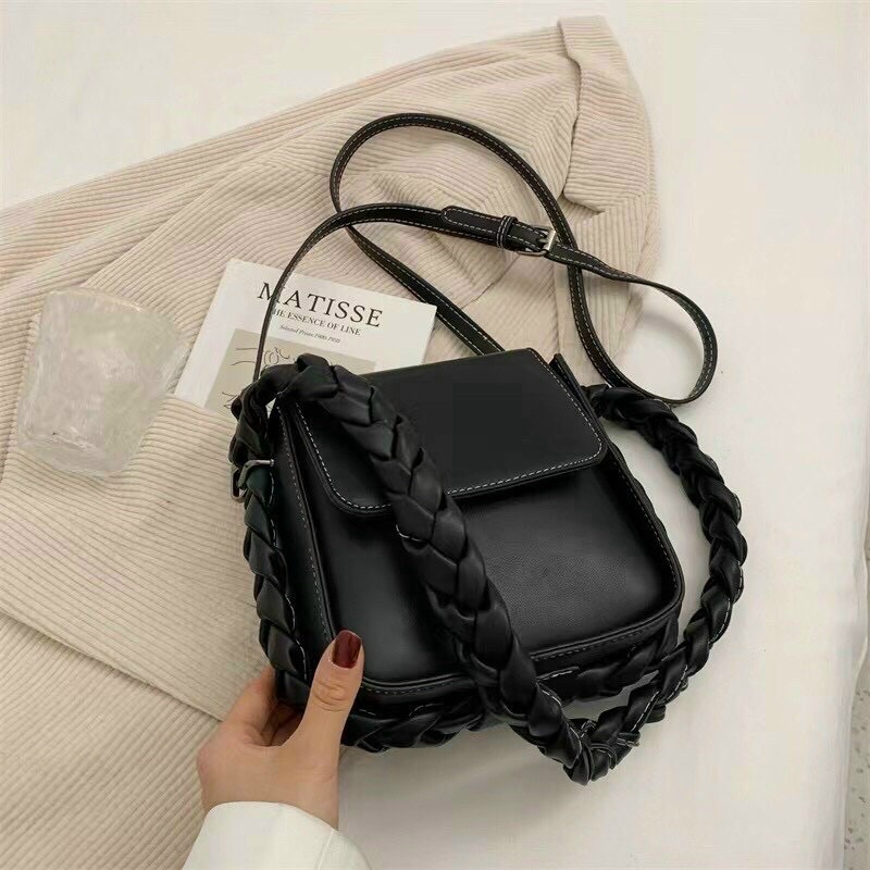 Túi Đeo Chéo Nữ Hàn Quốc Da Lì Quai Sam