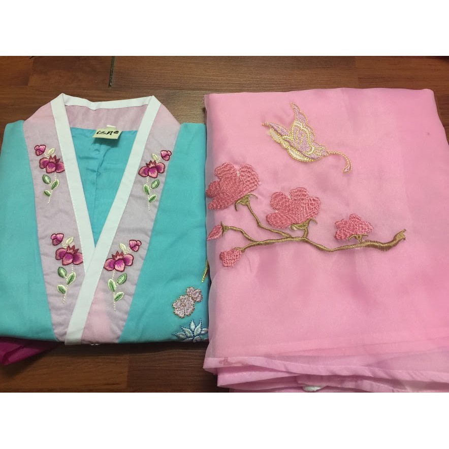 Hanbok Hàn quốc thêu hoa cho bạn nữ-có size cho bé gái.