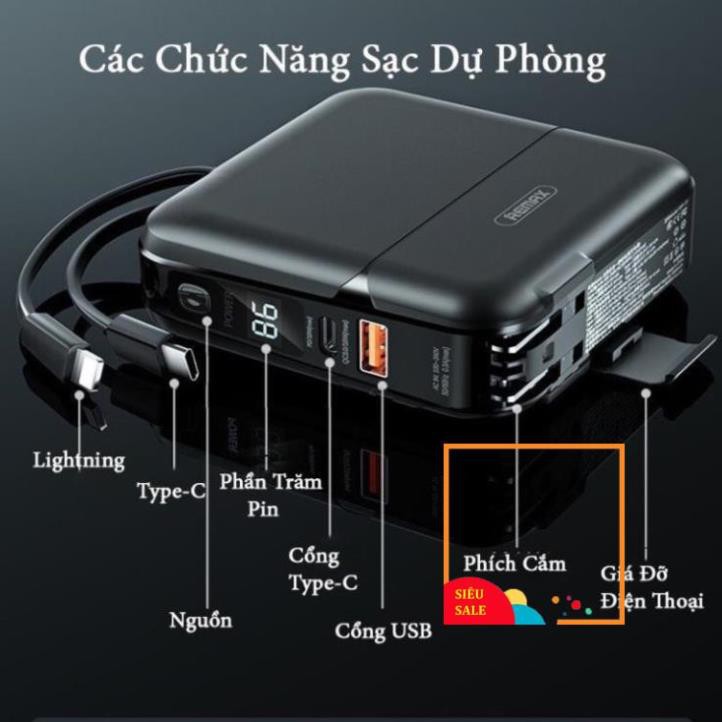 Remax RPP-20 Sạc dự phòng remax RPP-20 dung lượng 15.000mAh - Cốc sạc kiêm pin dự phòng hỗ trợ sạc nhanh 18w cắm điện