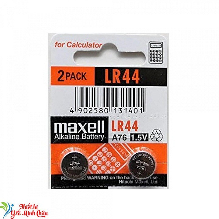 2 viên Pin LR44 Maxell Alkaline 1.5V, Pin AG13 Maxell 1.5V