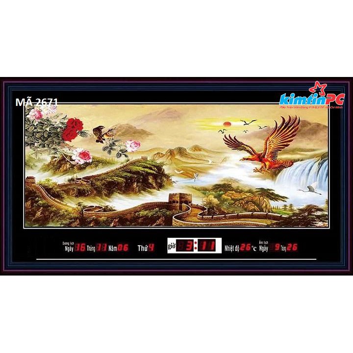 Lịch vạn niên - Tranh Cảnh - 50x90cm - mã 2671