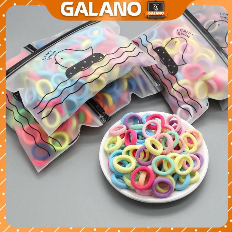 50 Dây buộc tóc GALANO dây chun buộc tóc nỉ co giãn nhiều màu sắc thời trang phong cách Hàn Quốc cho nữ FAH-001309