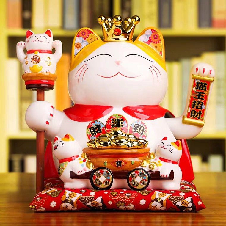 Mèo Thần Tài Vua Chúa Vẫy Tay Cao 28cm