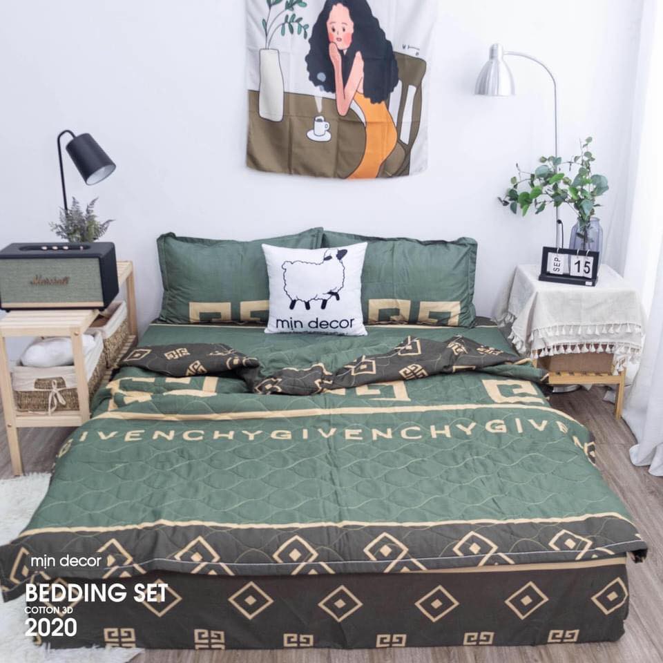 [Được chọn mẫu] Set chăn hè ga gối chất đẹp mẫu Tuần lộc (Nhiều mẫu đẹp)