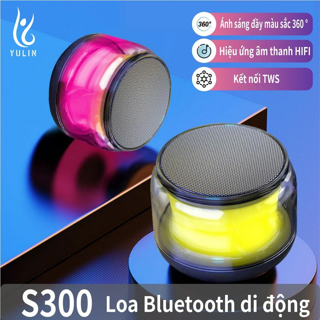 【Chất lượng âm thanh tốt】S300 Loa Bluetooth mini âm thanh ngoài trời loa ánh sáng màu di động loa âm thanh