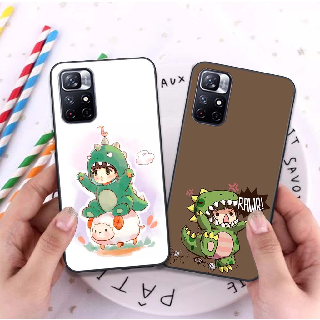 Ốp Xiaomi Redmi Note 11 / Note 11S / Redmi Note 11 Pro 5G khủng long cute