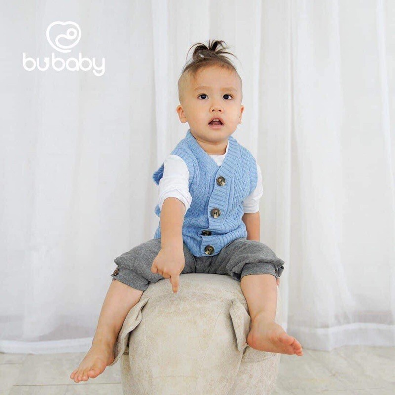 Áo gile len cao cấp Bu, Bubaby cho bé 6m - 3Y