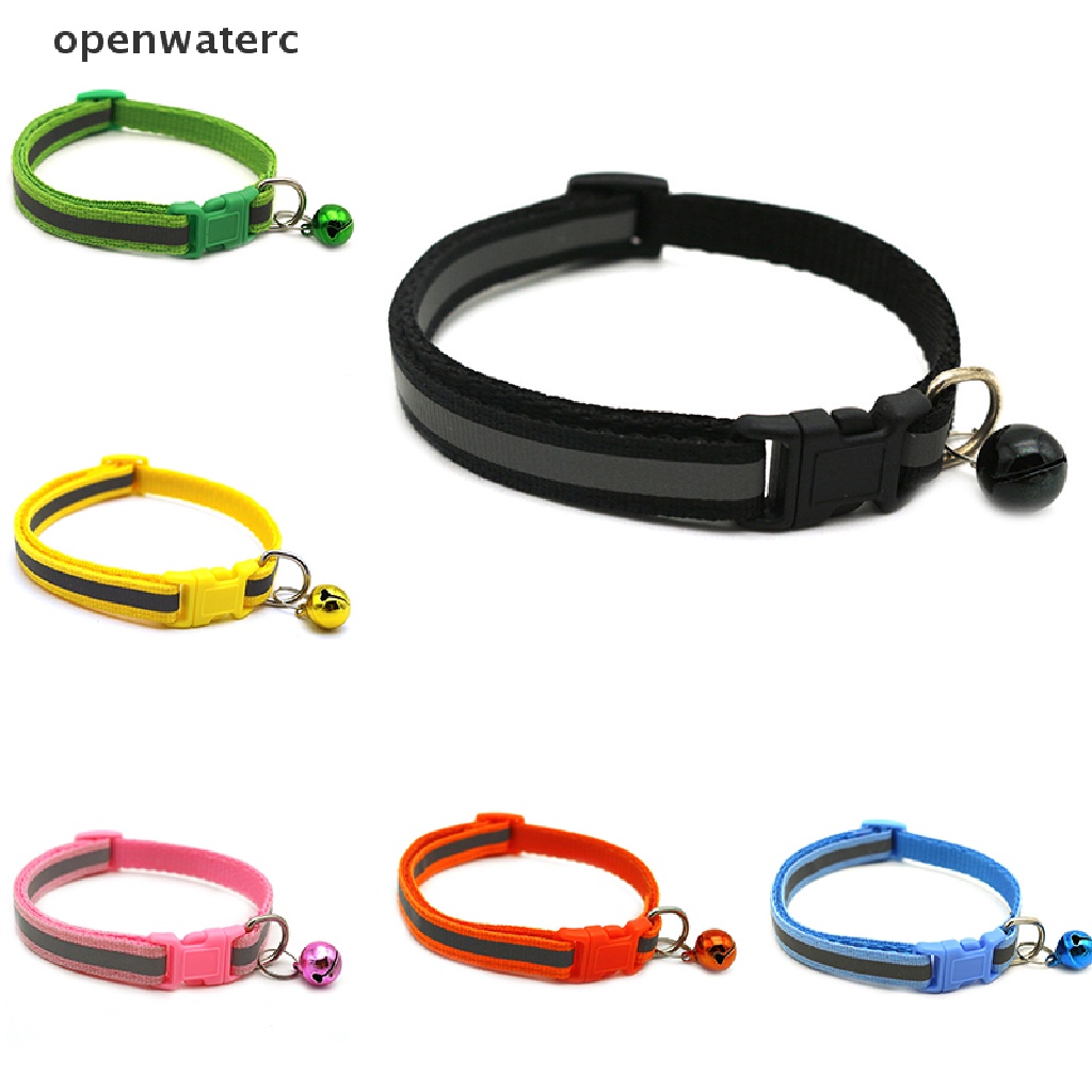 openwaterc Nylon Reflective Personalized Dog Collars Custom Pet Puppy Cat ID Collar Tag vn